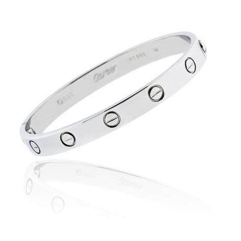 cartier silver bracelet|authentic cartier love bracelet.